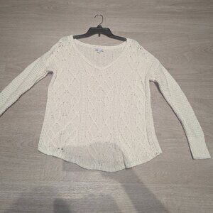 American Eagle Outfitters Cream V-Neck Sweater